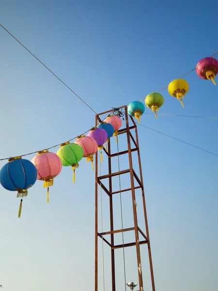 Lanternas chinesas durante — Fotografia de Stock