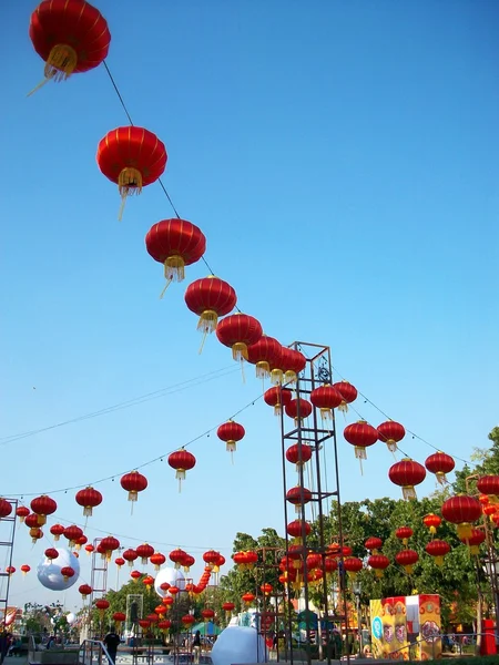 Chinese lantaarns tijdens — Stockfoto