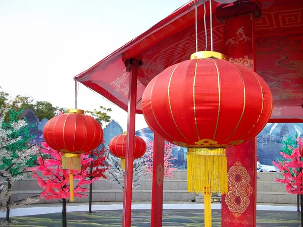 Chinese lanterns during — Stock Photo, Image