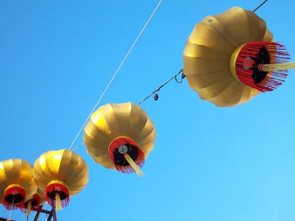 Lanternas chinesas durante — Fotografia de Stock