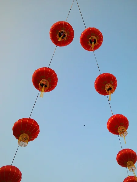 Lanternas chinesas durante — Fotografia de Stock