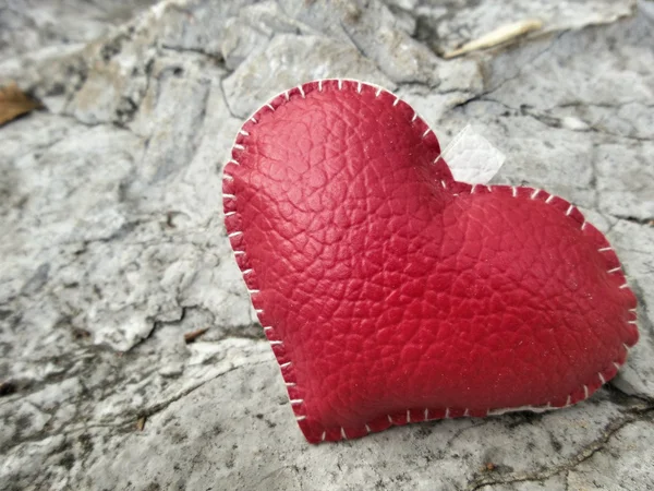 Кожаное сердце — стоковое фото