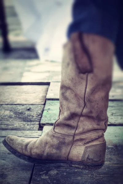 Vintage cowboy stövlar — Stockfoto