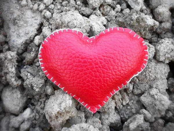 Leather heart — Stock Photo, Image