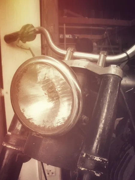 Vintage motorcycle headlights — Stock Photo, Image