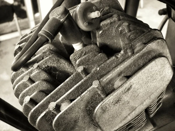 Vintage motorcycle engine — Stock Photo, Image