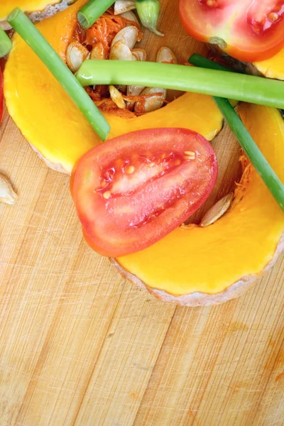 Tranches de citrouilles fraîches — Photo