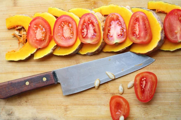 Tranches de citrouilles fraîches — Photo