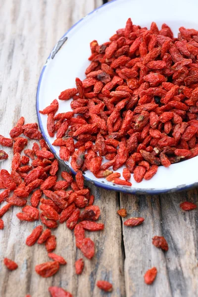 Red dried goji berries — Stock Photo, Image