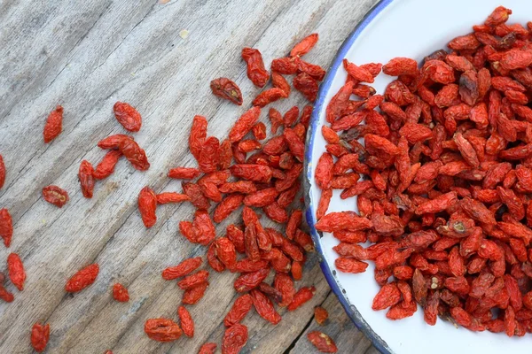 Red dried goji berries — Stock Photo, Image