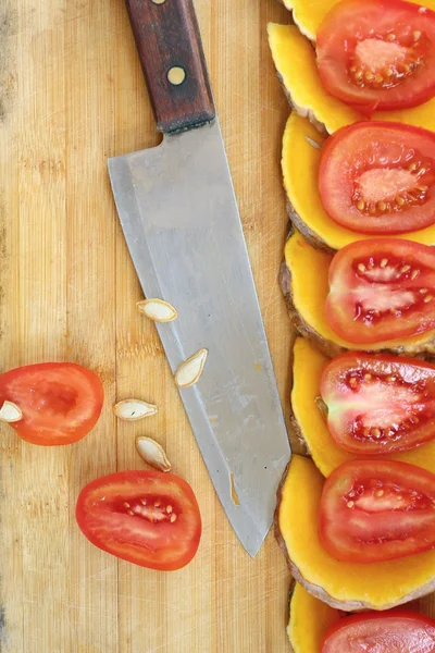 Tranches de citrouilles fraîches — Photo