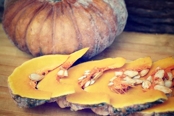 Slices of fresh pumpkins — Stock Photo, Image