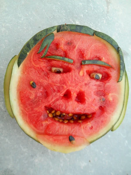 Ansikte vattenmelon — Stockfoto