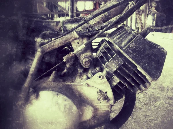 Vintage motorcykelns motor — Stockfoto