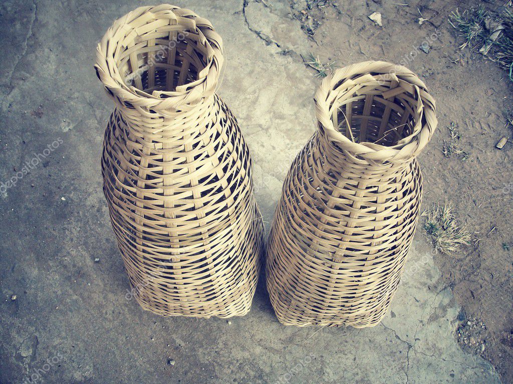 Bamboo basket for fish trap Stock Photo by ©luknaja 42278739