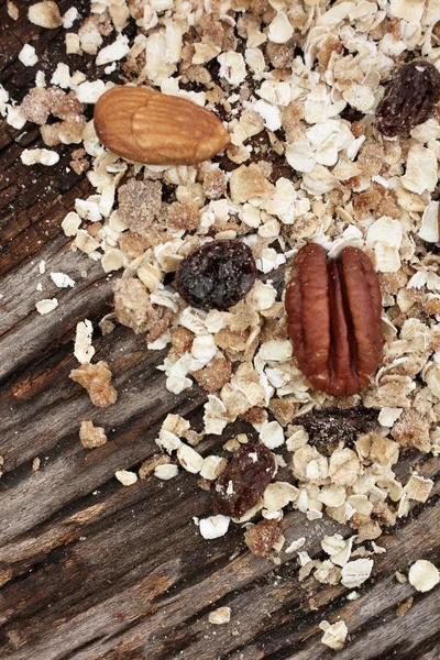 Blandning av nötter och havre — Stockfoto
