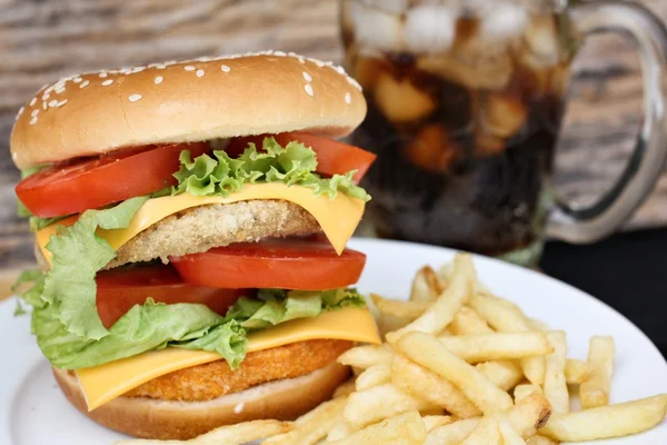 Smakelijke hamburger — Stockfoto