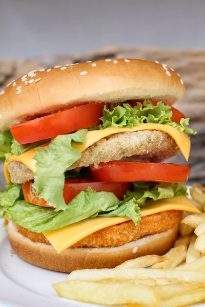 Smakelijke hamburger — Stockfoto