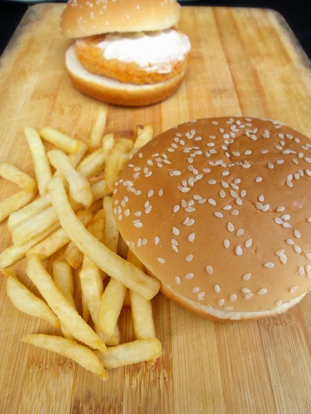 Close up van smakelijke hamburger — Stockfoto