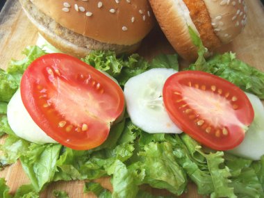 lezzetli hamburger