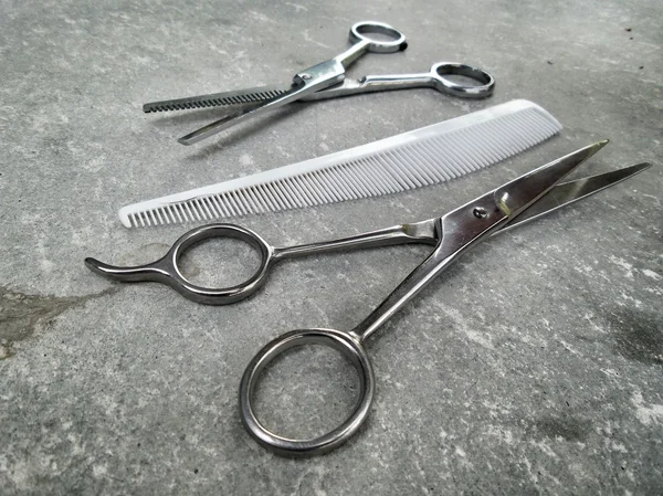 Vlasy nůžky — Stock fotografie