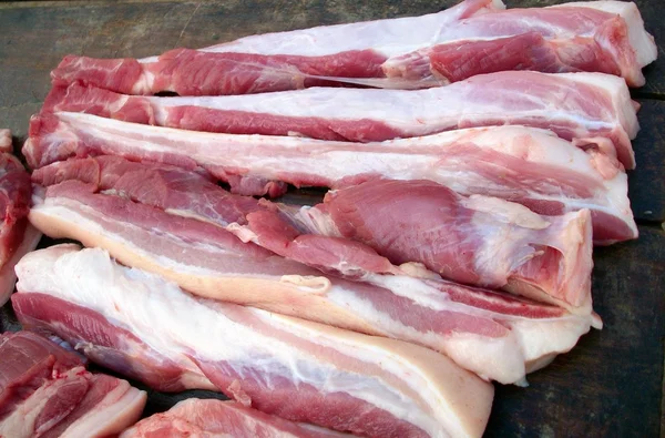 Carne de cerdo rayada — Foto de Stock