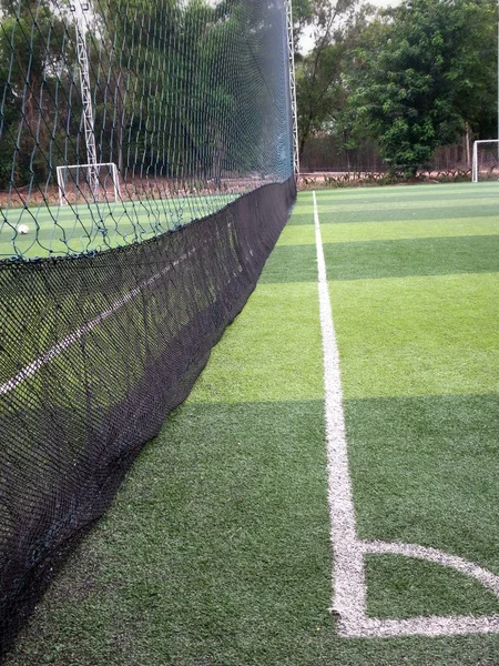 Grama de campo de futebol — Fotografia de Stock