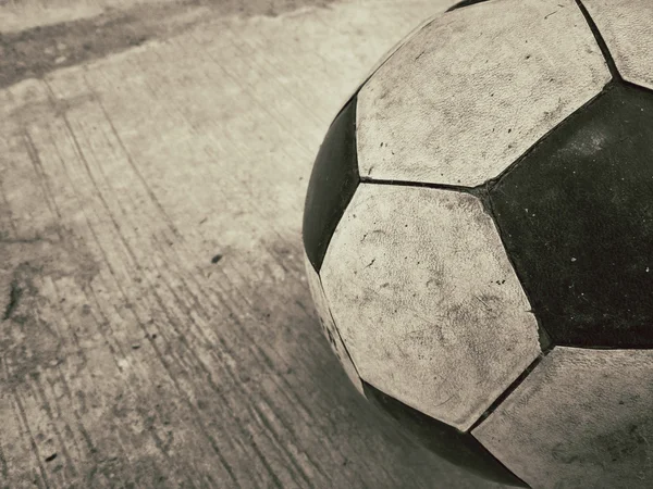 Old soccer ball background — Stock Photo, Image