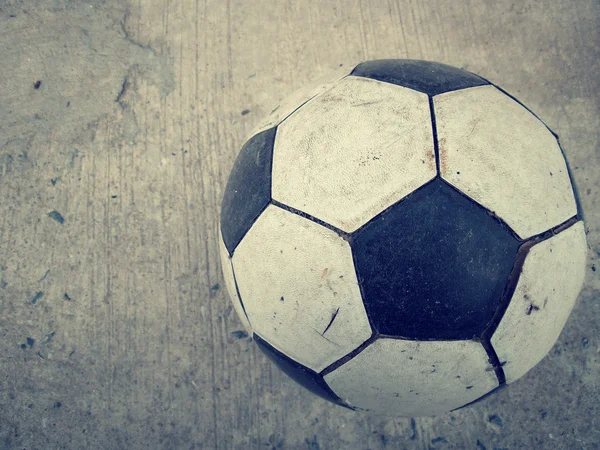 Old soccer ball background — Stock Photo, Image