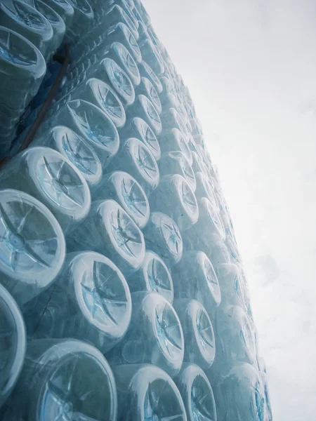 Fondo botellas de plástico — Foto de Stock