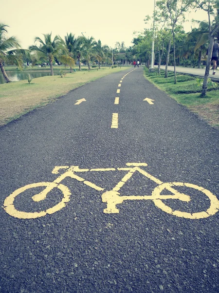 Carretera de bicicleta señal —  Fotos de Stock