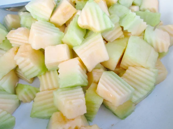 Gröna cantaloupemelon — Stockfoto