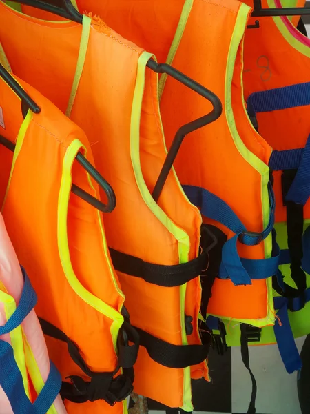 Oranžová záchranná bunda — Stock fotografie