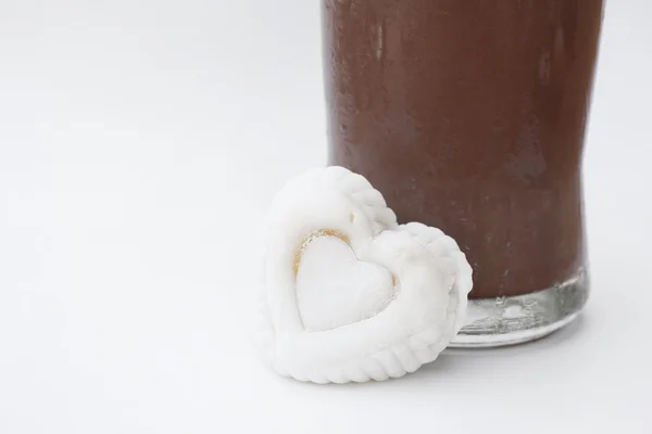 Ijs chocolade met marshmallow — Stockfoto