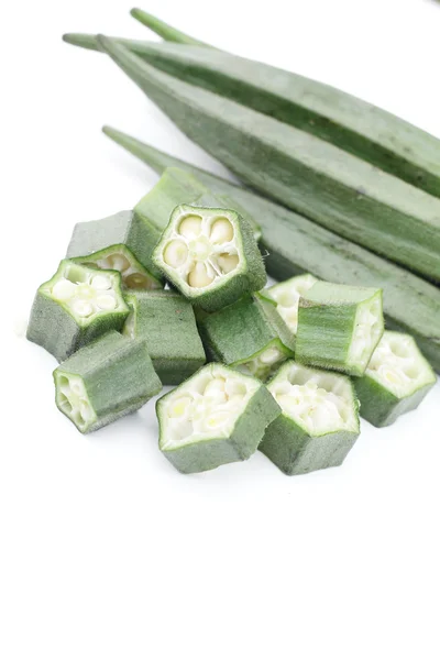 Okra isolated — Stock Photo, Image