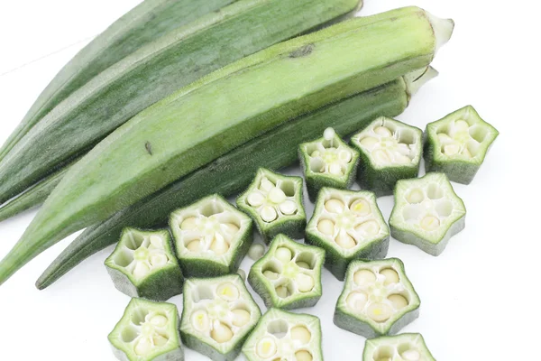 Okra isolated — Stock Photo, Image