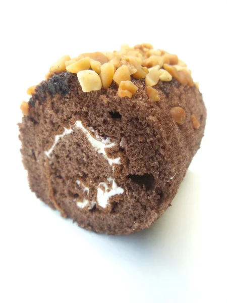 Čokoládový dort roll — Stock fotografie