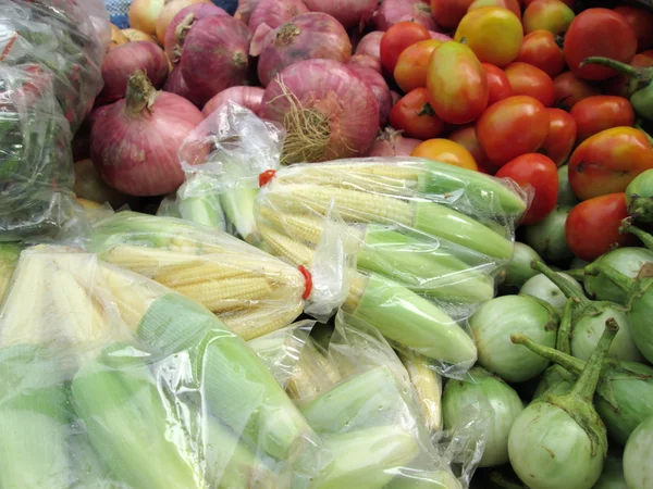 Blandning av färska grönsaker — Stockfoto