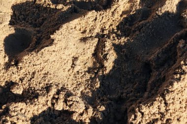 Gölge arkaplanı veya deseni olan kahverengi kumu kapat