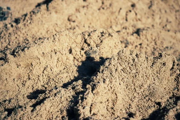 Закрыть Коричневый Песок Теневым Фоном Текстурой — стоковое фото