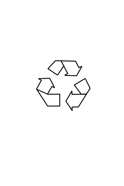 Logo Recyklingu Białym Tle Ilustracji — Zdjęcie stockowe