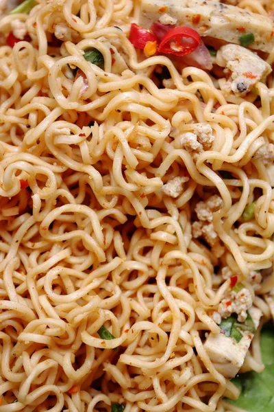 Τηγανητό Στιγμιαίο Noodle Πικάντικο Ασίας Street Food — Φωτογραφία Αρχείου