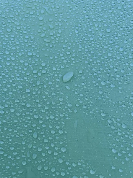 Gotas Agua Lluvia Sobre Fondo Textura Azul —  Fotos de Stock