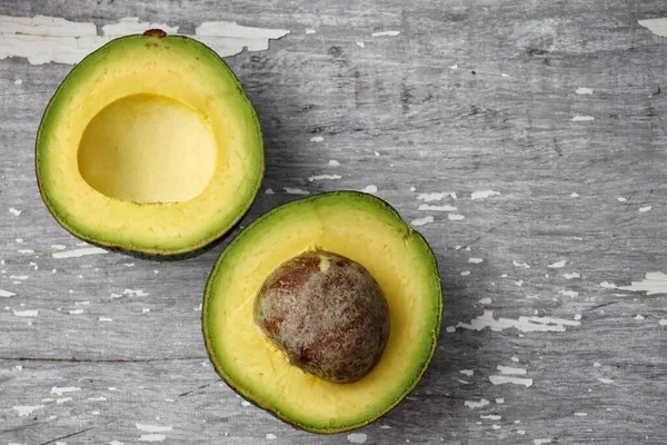 Fresh Avocado Fruit Old Wood Background — Stock Photo, Image