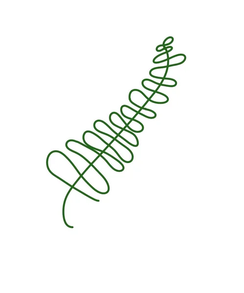 Ілюстрація Зеленого Тропічного Листя Лінії Мистецтва — стокове фото