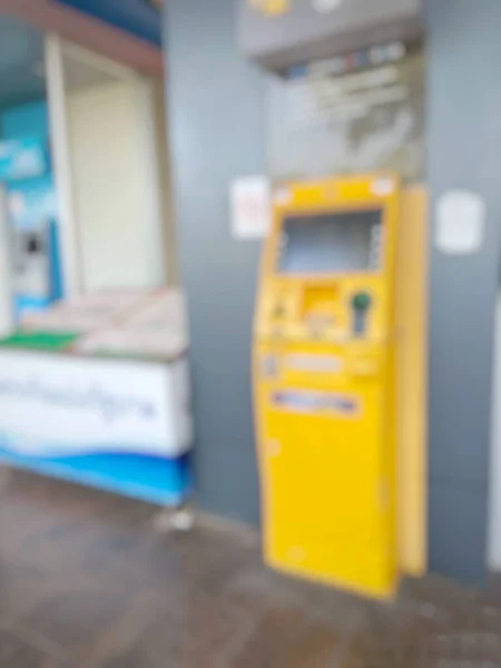 Wazig Van Pinautomaat Bank — Stockfoto