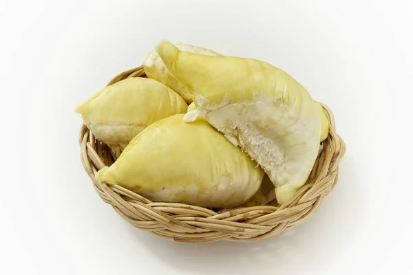 Durian Tropische Vruchten Geïsoleerde Witte Achtergrond — Stockfoto