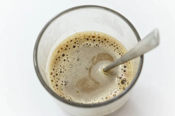 Hete Koffie Witte Achtergrond Geïsoleerd — Stockfoto