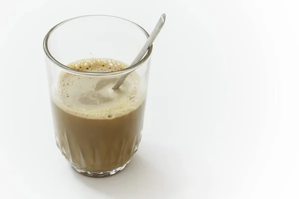 Café Caliente Sobre Fondo Blanco Aislado — Foto de Stock