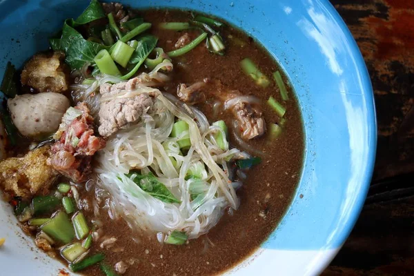 Mie Dalam Sup Daging Sapi Asia Makanan — Stok Foto